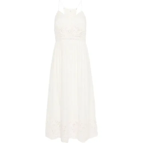Häkel-Detail Weiße Kleid , Damen, Größe: M - Twinset - Modalova