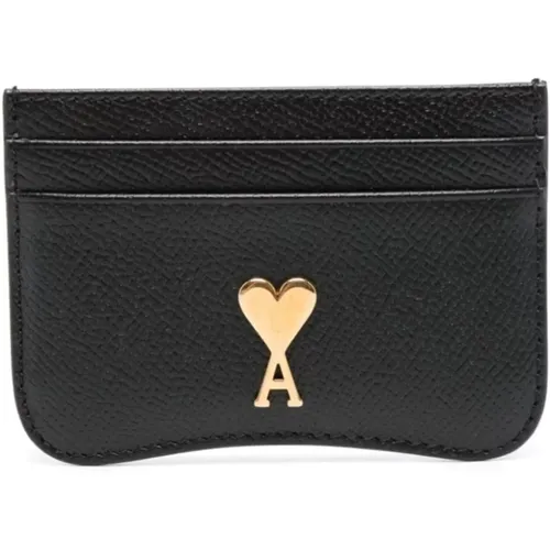 Casual Leather Wallet , female, Sizes: ONE SIZE - Ami Paris - Modalova