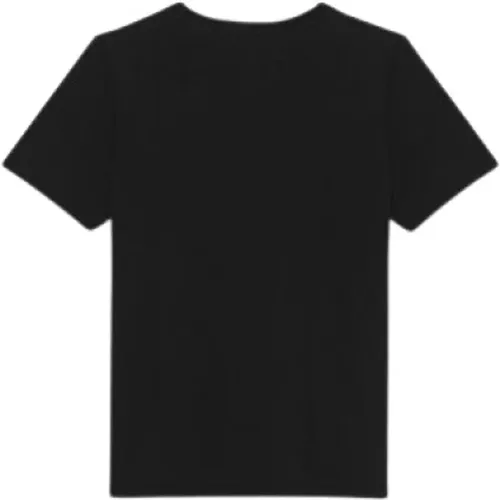 Bio-Baumwolle Rundhals T-Shirt , Herren, Größe: L - Saint Laurent - Modalova