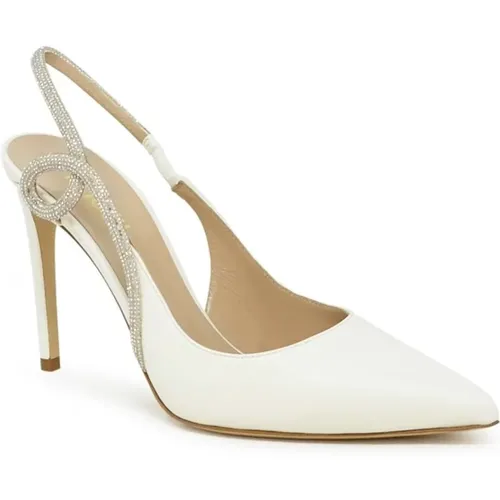 Creme Leder Pumps Ss24 , Damen, Größe: 40 EU - Ninalilou - Modalova