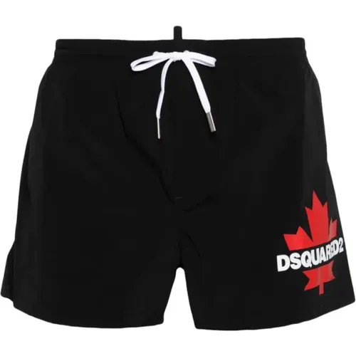 Logo Print Swim Shorts , male, Sizes: S - Dsquared2 - Modalova