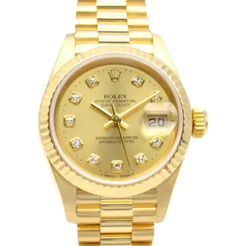 Pre-owned Stainless Steel watches , female, Sizes: ONE SIZE - Rolex Vintage - Modalova