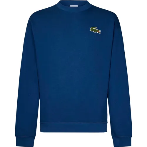 Ribbed Sweater with Crocodile Badge , male, Sizes: S, M, L - Lacoste - Modalova