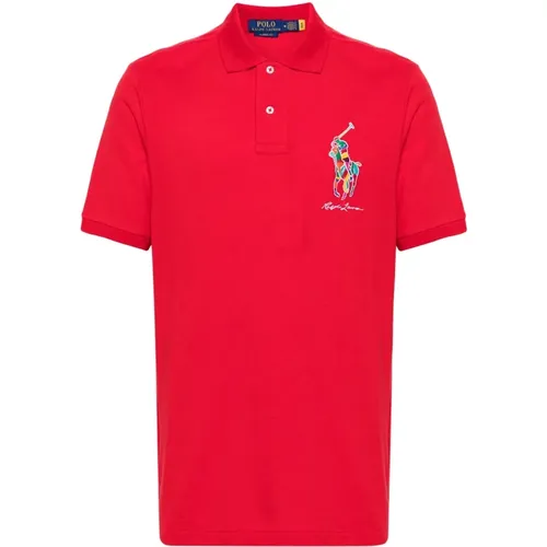 Casual Rotes Kurzarm-Poloshirt - Polo Ralph Lauren - Modalova