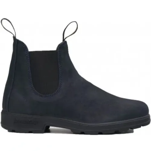 Marineblaue Wildleder Chelsea Stiefel , Damen, Größe: 42 EU - Blundstone - Modalova