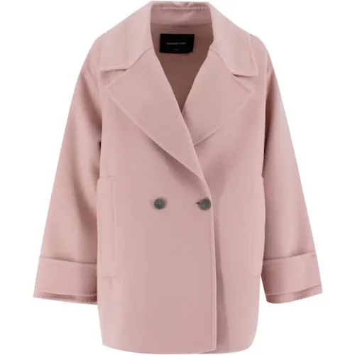 Women Clothing Jackets Coats Rosa Medio Aw23 , female, Sizes: XS, 2XS - Fabiana Filippi - Modalova