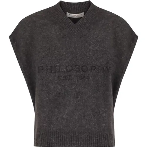 Gerippter Wollmischpullover - Philosophy di Lorenzo Serafini - Modalova