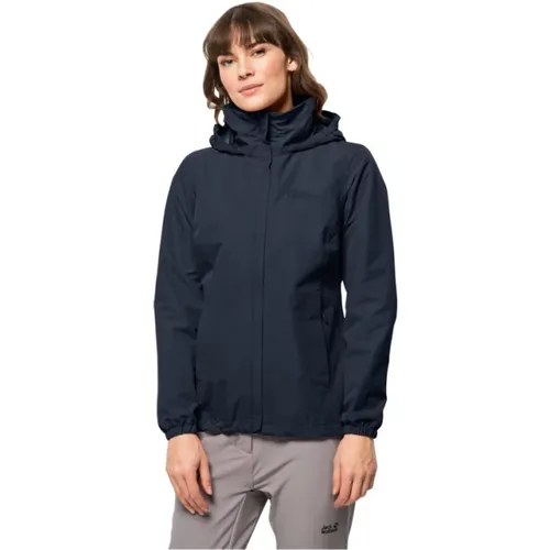 Stormy Point Regenjacke Nachtblau , Damen, Größe: 2XL - Jack Wolfskin - Modalova