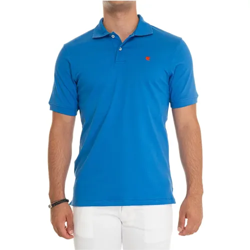 Polo Shirt mit Fliesenmuster , Herren, Größe: M - Gallo - Modalova