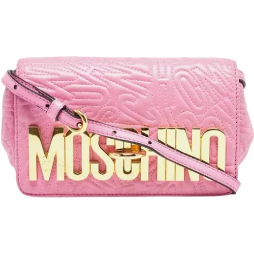 Pre-owned Leather crossbody-bags , female, Sizes: ONE SIZE - Moschino Pre-Owned - Modalova