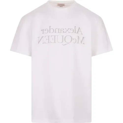 Logo Crew-neck T-shirt , male, Sizes: M, XL, L, S, XS - alexander mcqueen - Modalova