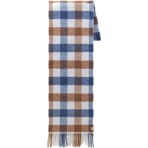 Buffalo Check Wool Scarf for Men , male, Sizes: ONE SIZE - Woolrich - Modalova