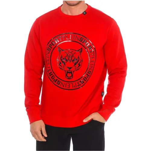 Rundhals-Sweatshirt mit Markendruck - Plein Sport - Modalova