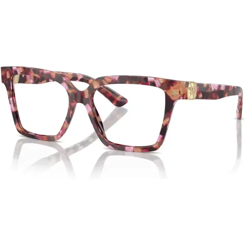 Pink Havana Brillenfassungen Dg3395 , unisex, Größe: 53 MM - Dolce & Gabbana - Modalova
