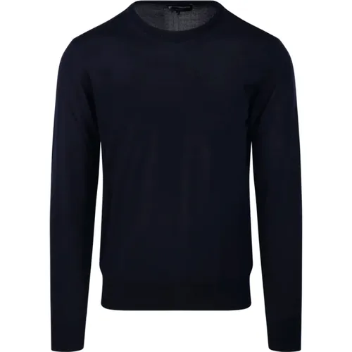 Navy Blauer Pullover , Herren, Größe: M - Emporio Armani - Modalova