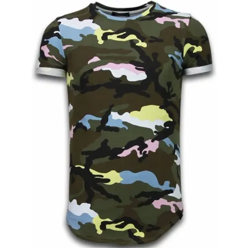 Camouflage Long Fit Shirt Army - Men T-Shirt - Up-T127P , male, Sizes: L, S, M - True Rise - Modalova