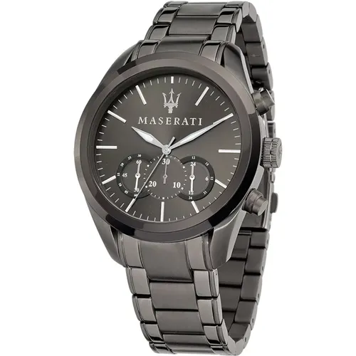 Traguardo Stainless Steel Watch , male, Sizes: ONE SIZE - Maserati - Modalova