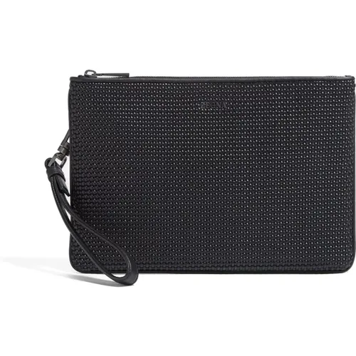 Woven Leather Clutch Bag , unisex, Sizes: ONE SIZE - Ermenegildo Zegna - Modalova