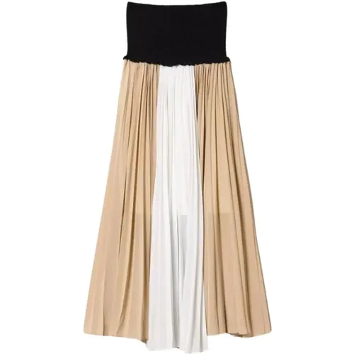 Convertible Georgette Dress/Skirt , female, Sizes: M - Twinset - Modalova