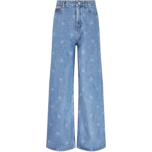 Wide Leg Jeans with All-Over Print , male, Sizes: S - Martine Rose - Modalova