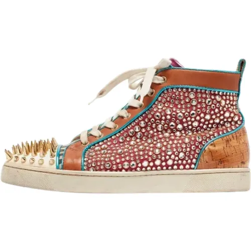 Pre-owned Leather sneakers , female, Sizes: 9 1/2 UK - Christian Louboutin Pre-owned - Modalova