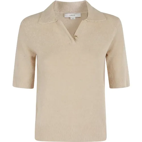 Boucle Polo Shirt , Damen, Größe: M - Vince - Modalova