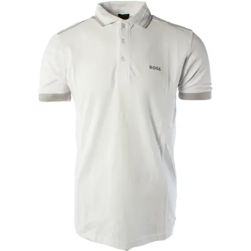 Klassisches Weißes Baumwoll-Poloshirt , Herren, Größe: 2XL - Hugo Boss - Modalova