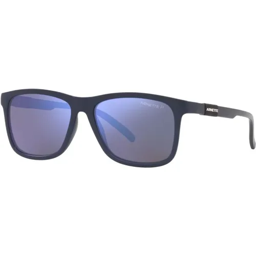 Dude Sonnenbrille in Matt Blau/Grau Blau , Herren, Größe: 56 MM - Arnette - Modalova