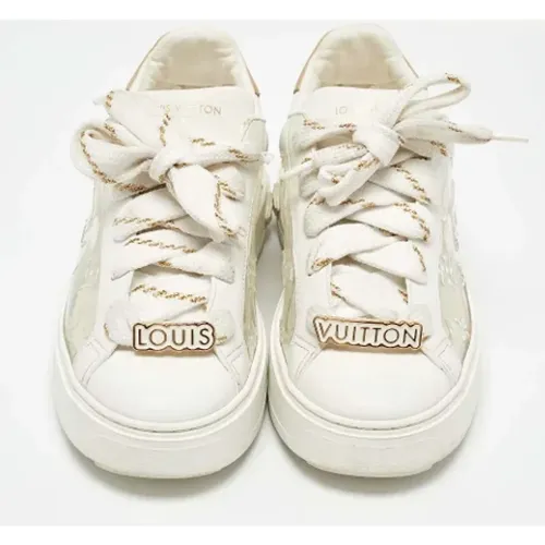 Pre-owned Leather sneakers , female, Sizes: 3 UK - Louis Vuitton Vintage - Modalova