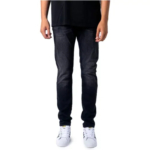 Schwarze Reißverschluss Knopf Herren Jeans , Herren, Größe: W28 L30 - jack & jones - Modalova