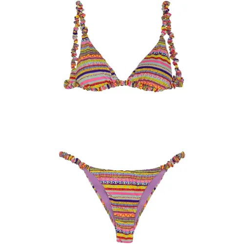 Triangle Bikini mit brasilianischem Slip , Damen, Größe: M - Me-Fui - Modalova