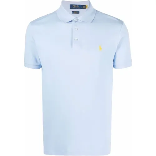 Slim fit cotton mesh polo shirt , male, Sizes: M - Ralph Lauren - Modalova