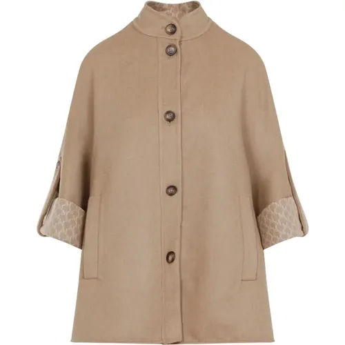 Luxurious Nude & Neutrals Wool Cashmere Coat , female, Sizes: ONE SIZE - Max Mara - Modalova