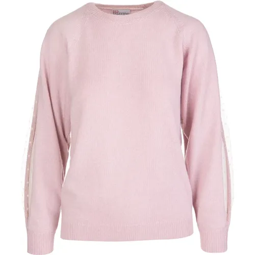 Rosa Oversize Strickpullover , Damen, Größe: L - RED Valentino - Modalova