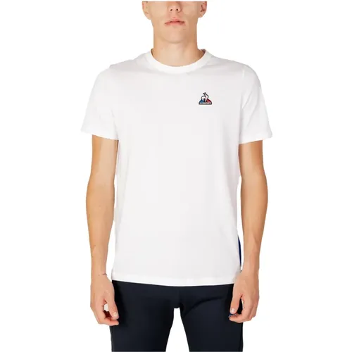 Herren Weißes T-Shirt , Herren, Größe: L - Le Coq Sportif - Modalova