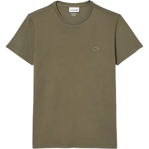 Braune T-Shirts und Polos , Herren, Größe: XS - Lacoste - Modalova