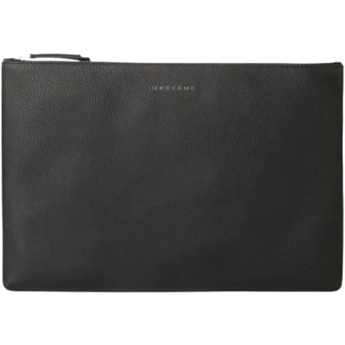 Stilvolle Schwarze Lederbrieftasche - Orciani - Modalova