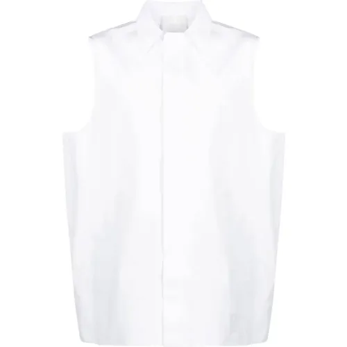 Weißes Baumwoll-Kurzarmhemd für Männer , Herren, Größe: L - Givenchy - Modalova