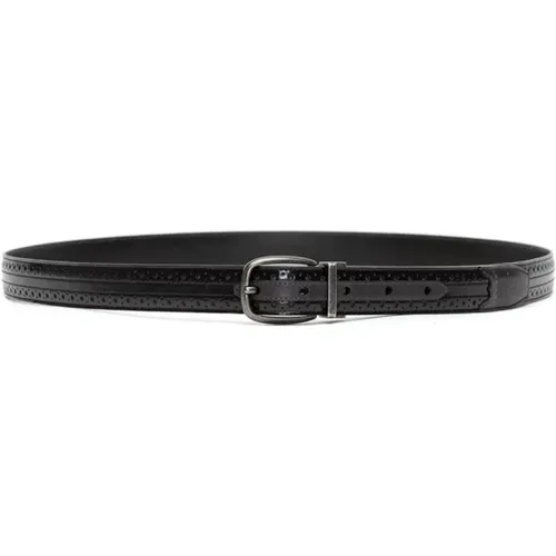 Stylish Leather Belt , male, Sizes: 115 CM - Dolce & Gabbana - Modalova