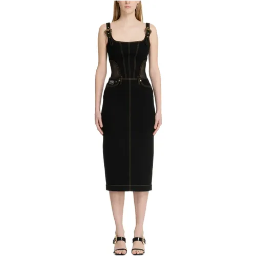 Baroque Midi dress , female, Sizes: 2XS, XS - Versace Jeans Couture - Modalova
