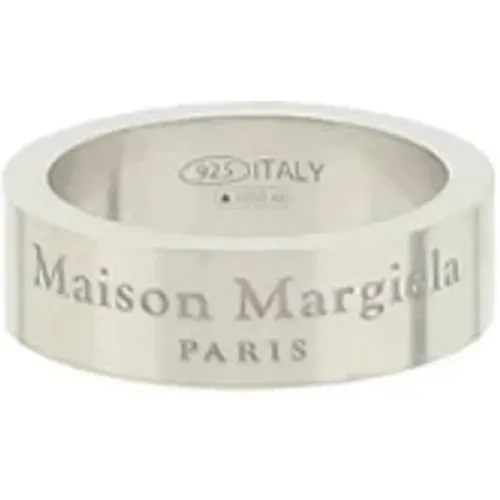 Logo Design Silver Ring , female, Sizes: 48 MM, 46 MM, 47 MM - Maison Margiela - Modalova