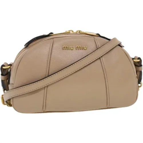 Pre-owned Leather shoulder-bags , female, Sizes: ONE SIZE - Miu Miu Pre-owned - Modalova