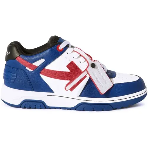 Marineblaue Ledersneakers Pfeile , Herren, Größe: 44 EU - Off White - Modalova