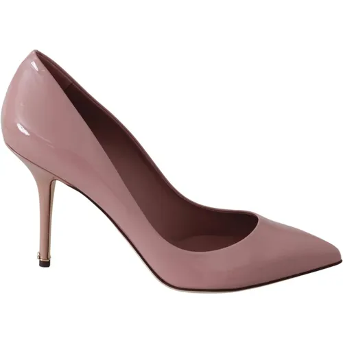 Leder High Heels , Damen, Größe: 37 1/2 EU - Dolce & Gabbana - Modalova