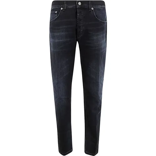 Blaue Denim Stretch Jeans , Herren, Größe: W32 - Dondup - Modalova