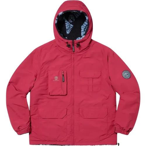 Limitierte Auflage Wendbare Ripstop Jacke Burgundy - Supreme - Modalova