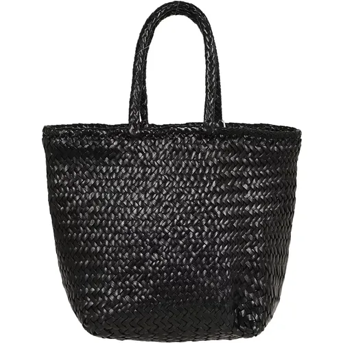 Leather Shopper Bag , female, Sizes: ONE SIZE - Dragon Diffusion - Modalova