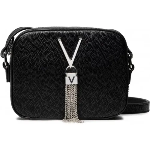 Schwarze Divina Lady Crossover Tasche , Damen, Größe: ONE Size - Valentino by Mario Valentino - Modalova