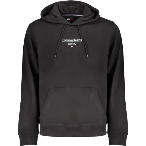 Kapuzenpullover Schwarz Langarm Logo - Tommy Hilfiger - Modalova