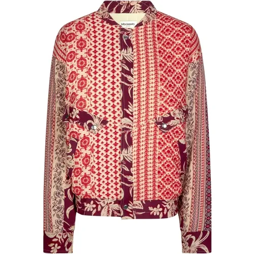 Quilted Jacket with Fantastic Print , female, Sizes: L, M, XL, XS - Lollys Laundry - Modalova